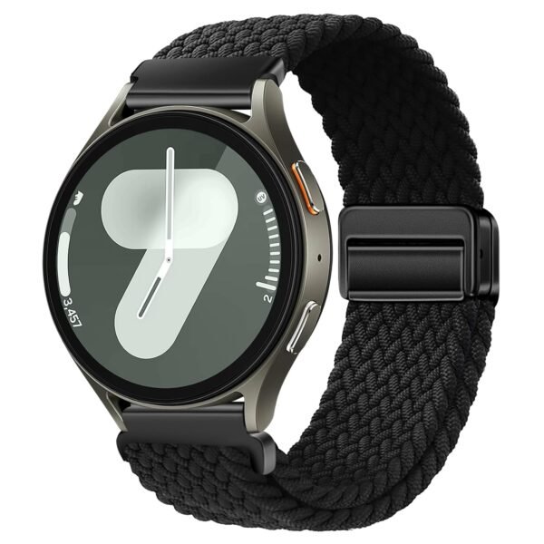 20mm Watch Strap Compatible with Samsung Galaxy Watch 7/6/5/4 Strap 44mm 40mm/5 Pro 45mm Wriststrap/Active 2 Band Magnetic Buckle Braided Belt(Watch Not Included)