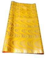 3A Featuretail 20 In x 26 In Wave Design Transparent Cellophane Sheets For Gift Packing, Baskets Hampers, Flowers Bunch Wrapping (Pack of 25) (Yellow)
