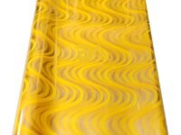 3A Featuretail 20 In x 26 In Wave Design Transparent Cellophane Sheets For Gift Packing, Baskets Hampers, Flowers Bunch Wrapping (Pack of 25) (Yellow)