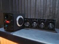 4.1 Home Theater System with Multi Dimensional Sound, Versatile Connectivity, 70W Output, USB, AUX, Surround Sound System with Subwoofer, Remote Control, Ideal for TV, PC, Mobile and Gaming - (Black)