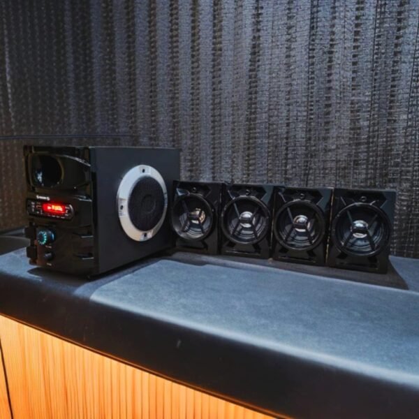 4.1 Home Theater System with Multi Dimensional Sound, Versatile Connectivity, 70W Output, USB, AUX, Surround Sound System with Subwoofer, Remote Control, Ideal for TV, PC, Mobile and Gaming - (Black)