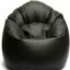 4XL Leather Bean Bag Cover Without Beans|| Muddha Chair Without Beans || Bean Bag Chair Cover for Living Room, Bed Room (Black)