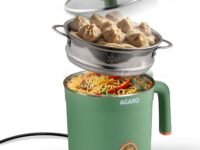 AGARO Regency Multipurpose Kettle With Steamer, 1.2L Inner Pot, Double Layered Body, Variable Temperature Settings, Wide Mouth, Boiling, Steaming, Tea, Coffee, Egg, Vegetable Boiling, 600W, Sea Green