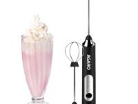 AGARO Royal Milk, 3‑Speed Electric for Coffee with Whisk and, Mixer, Stand‑up Design, for Cream (Whisk Milk), Rechargeable, Stainless Steel