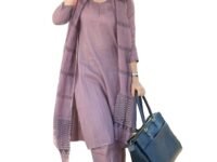 ANNI Designer Women's Rayon Blend Solid Straight Kurta with Pant & Dupatta