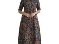 ANNI Designer Women's Viscose Blend Straight Printed Kurta with Palazzo | Elbow Length Sleeve Kurti Set | Close Neck with Back Slit | Soft Comfortable Fabric | 2 Piece Outfit