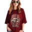 AUSK Oversized T-Shirt for Womens || Graphic Front Printed Loose fit Womens Tshirt