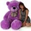 AVSHUB Soft Toy Teddy Bear 7 Feet for Girls Plush Stuffed Animals Soft Toys, Huggable Teddy Bear, Birthday Gift for Kids Boys, Girls, Wife, Girlfriend, Women, Valentine's Christmas Gift (Purple)