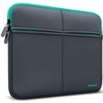 AirCase 6 Pocket Neoprene Laptop Sleeve for 13-15.6 Inch Laptops | Waterproof Laptop Cover Bag | Case with Charger & Accessory Pockets | All Brands & Chromebooks | Grey