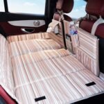 Allextreme CB-S02 Non-Inflatable Car Bed Portable & Foldable Design Polyester Fabric Back Seat Sleeping Mattress & Multi Storage Organizer for Baby Kids Travel Camping Picnic (Beige),Full