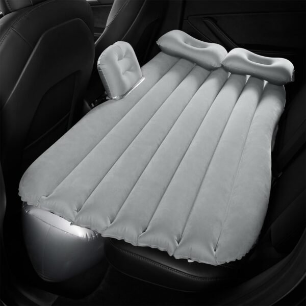 Amazon Basics Inflatable Car Air Mattress | Large | Grey | Quick Inflate, Durable PVC Travel & Camping Essential (Supports up to 300 kg)
