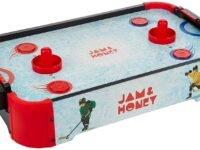 Amazon Brand - Jam & Honey Air Hockey Table Game for Kids 6+, BIS Certified Safe for Kids, Small Size Indoor Tabletop Hockey Game with Pucks & Pushers, Fast Action Family Game