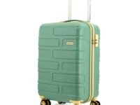 American Tourister Bricklane+ | Small Size Cabin Trolley Bag (55cm) | 360° 8 Wheel Travel Luggage | Hard Case Polycarbonate (PC) Suitcase | Mounted Combination Lock | Emerald Green