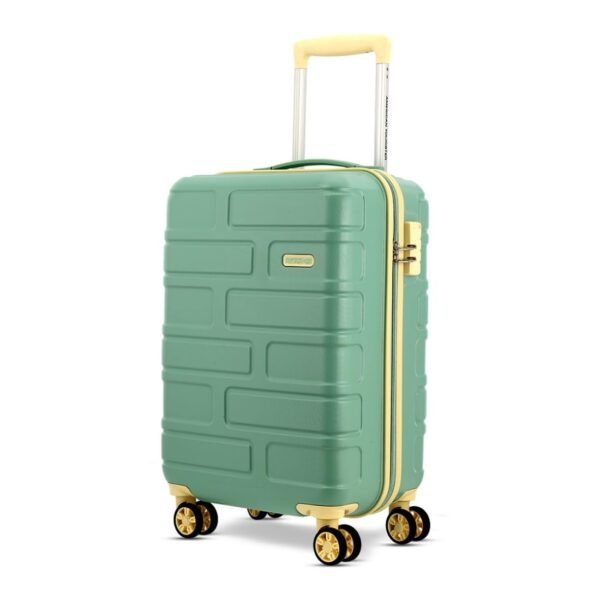 American Tourister Bricklane+ | Small Size Cabin Trolley Bag (55cm) | 360° 8 Wheel Travel Luggage | Hard Case Polycarbonate (PC) Suitcase | Mounted Combination Lock | Emerald Green