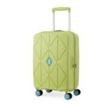 American Tourister Qubiz | Cabin Trolley Bag (55 cm) | 360° 8 Wheel Travel Luggage | Hard Case Polypropylene Suitcase | Recessed Combination Lock | Lime & Turquoise