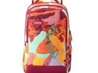 American Tourister Sest+ Polyester 2 Compartment Unisex Backpack (Red,Frsz) (Medium size)