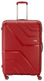 American Tourister Upland Polypropylene 55 Cms Small Deep Red Hardsided Check-in 4 Spinner Wheels Carry-On Luggage (Fr6 (0) 20 001)