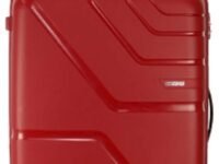 American Tourister Upland Polypropylene 55 Cms Small Deep Red Hardsided Check-in 4 Spinner Wheels Carry-On Luggage (Fr6 (0) 20 001)