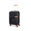 American Tourister Upland Sport 55 CM Small Carry-On Luggage, Polypropylene (PP) Hardside 8 Wheels Spinner Luggage with Combination Lock, Suitcase/Trolley Bag for Travel - Black