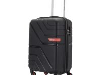 American Tourister Upland Sport 55 CM Small Carry-On Polypropylene (PP) Hard 4 Wheels Spinner Luggage/Suitcase/Trolley Bag for Travel (Black)