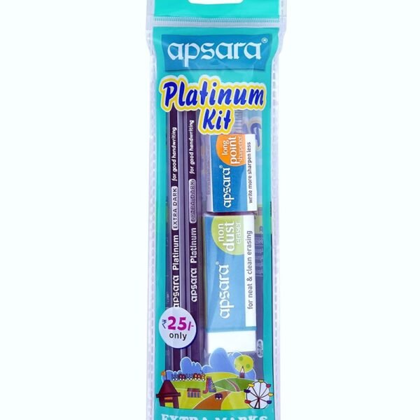 Apsara Platinum Kit | Attractive Stationery Kit | Stationery Kit Ideal for Gifting | Includes Pencils, Sharpener, Eraser, Scale | Use for School,College Student & Professionals | Pack of 20