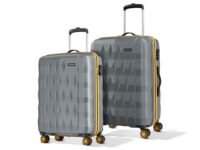 Aristocrat Comet 8 Wheel Set of 2 (Small+Medium) Hard Case Trolley Bag | Combination Lock | Tough and Durable Polycarbonate Luggage | 3 Year International Warranty | Suitcase for Travel | Grey