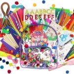 Asian Hobby Crafts 35-in-1 Art and Craft Bag for Boys & Girls 4+ Years | 500+ DIY Activities Set | School Craft Supplies Kit | Back to School Essentials | Transparent Zipper Bag | Gift for Kids