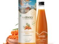 Ayuzera (Wellwith) Himalayan Sea Buckthorn Pulp Concentrate 300ml | Cold-Pressed | Makes 50 Glasses | Natural Vitamin C, Omega 3 6 7 9, Antioxidants | Immunity, Skin Glow & Gut Health Support | Juice Seabuckthorn