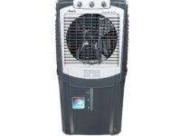 BHABURLY Cool Air Pro 90 LTR Desert Portable Cooler Anti Bacterial High Density Honeycomb 4200 CMH, 42 ft Air Throw Auto Refill Auto Swing and 3 Speed 1350 RPM | Castor Wheel Grey 175 W | 1yr Warranty