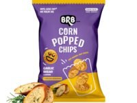 BRB Corn Popped Chips | Garlic Bread Flavour | Not Fried, Not Baked | 30% Less Oil, No Palm Oil, Healthy Snack | 48g/51g Pack (weight may vary)