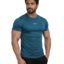 BULLAR Men's Gym T-Shirt, Polyester and Spandex, Black, Quick Dry, Half Sleeve, Regular Fit, Round Crew Neck, for Workout Training Running and Fitness