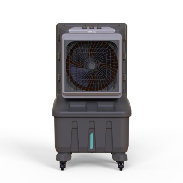 Bajaj XForce 100L Semi-Commercial Desert Air Cooler For Home|Honeycomb Cooling Pads (65mm thickness)|Aluminium Fan Blade|100Ft Air throw|3-Speed Control|1 Year Product Warranty|Grey