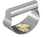 Baskety Garlic Press Stainless Steel Easy Squeeze Curved Garlic Mincer Press Rocker