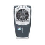 Bhaburly Burly Coolair Pro 75 Ltr Desert Portable Cooler With Anti Bacterial Honeycomb, Auto Refill Powerfull Motor With Auto Swing And 3 Speed Control And Low Power Consumption, Castor Wheel- Grey
