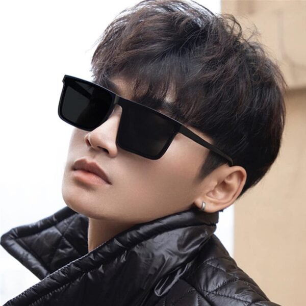Black Retro Square Sunglasses/Goggles For Men's -UV Protected-Pack of 1