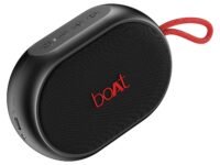 Boat Stone 110 Bluetooth Speaker with 3W Signature Sound, Up to 15Hrs Playback, Built-in Mic, TWS Feature, Bluetooth v5.4, AUX Port, Voice Assistant & IPX4 (Raging Black)