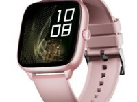 Boat Storm Verge, 1.72" (4.4 cm) Unisex Design, AuraVue Display with 20% Higher Brightness, Premium Metal Body, 80+ Sports Mode, Bluetooth Calling, Smart Watch for Men & Women (Cherry Blossom)