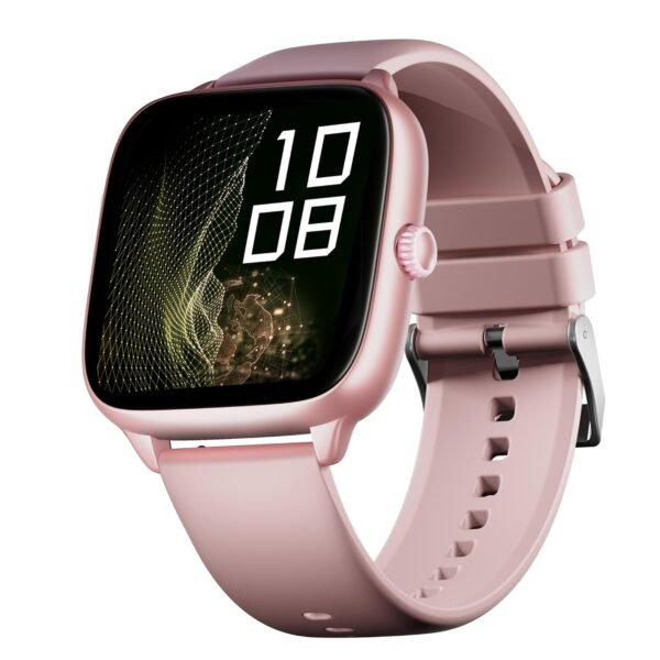 Boat Storm Verge, 1.72" (4.4 cm) Unisex Design, AuraVue Display with 20% Higher Brightness, Premium Metal Body, 80+ Sports Mode, Bluetooth Calling, Smart Watch for Men & Women (Cherry Blossom)