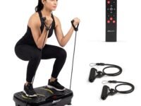 Boldfit PowerBase Vibration Plate Massager, Exercise Machine for Weight Loss & Toning with 0-200 Speed Levels, 5 Modes with Remote & Resistance Bands Ideal for Home Gym Cardio, Circulation & Recovery