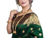 C J Enterprise Women's Pure Soft Silk Saree With Blouse Piece For Wedding