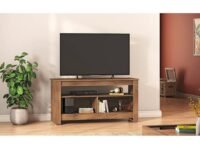 CASPIAN Engineered Wood Wooden TV Entertainment Unit (Wooden Brown) | 48 Inches TV Stand/Panel for Bedroom & Living Room with Storage | Media Console Table with 3 Shelves for Set Top Box & Decor