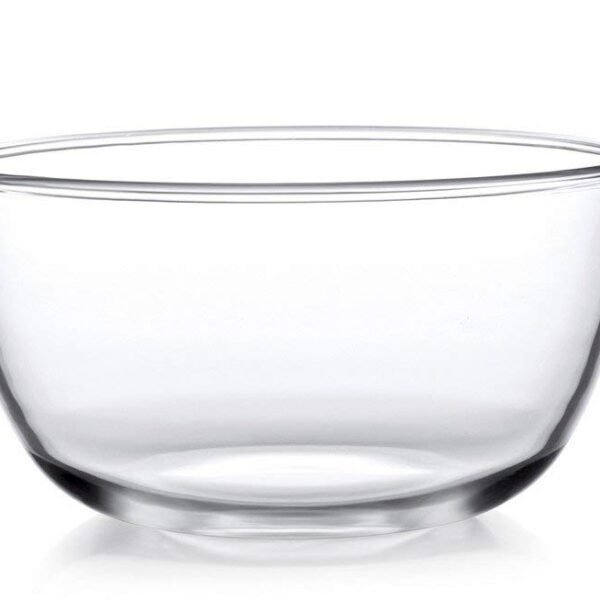 CELLO Ornella Round Glass Mixing Bowl For Kitchen 1500ml Transparent | Freezer & Fridge Safe, Microwave Oven & Dishwasher Safe Leadfree Toughened Crysral Glass Bowl For Serving Mixing Dining & Gifting