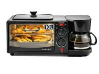 Cadlec MultiChef Pro 3 in 1 Breakfast Maker With Oven Toaster Griller, Coffee Maker, Frying Pan | Adjustable Temperature & Timer, Bake, Grill & Toast- Black