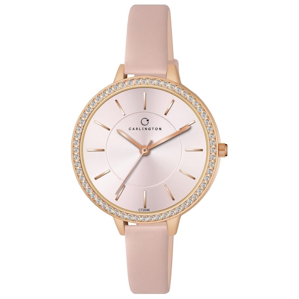 Carlington Watch for Women & Girls | Iconic Analog Ladies Wristwatch with Premium PU Leather Band | Luxury Quartz Movement - CT 2046 | Branded Fashion Wear
