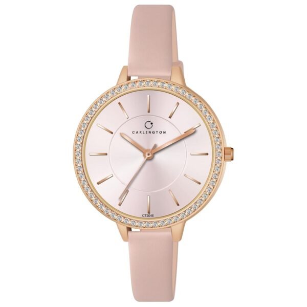 Carlington Watch for Women & Girls | Iconic Analog Ladies Wristwatch with Premium PU Leather Band | Luxury Quartz Movement - CT 2046 | Branded Fashion Wear
