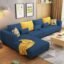 Casaliving Minta LHS 6 Seater L Shape Sofa Set for Living Room (Blue Premium Colour) Premium Fabric Sofa Set for Living Room - Blue