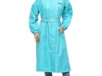 Citizen Polyester Reversible Casual Style Raincoat For Women With Inbuilt Hood,Waist Belt & Matching Carry Pouch|Stylish Polka Dot Design|Durable & Lightweight Rainsuit With High Tearing Strength