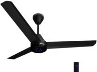Colorbot Stella BLDC Ceiling Fans 1200mm | BEE 5 Star Rated Power Saver | AeroQuiet+ Technology | 370 RPM | Remote Control (Boost, Timer, LED, Reverse Mode) | 4 Years Warranty (Charcoal Black)