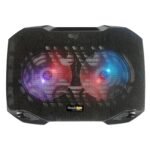 Cosmic Byte Wind RGB Laptop Cooling Pad, Dual 120mm RGB Fans, Elevated Height, Laptop Holder, Supports up to 15.6" Laptops (Black)
