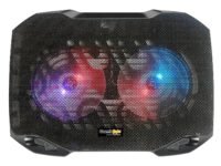 Cosmic Byte Wind RGB Laptop Cooling Pad, Dual 120mm RGB Fans, Elevated Height, Laptop Holder, Supports up to 15.6" Laptops (Black)